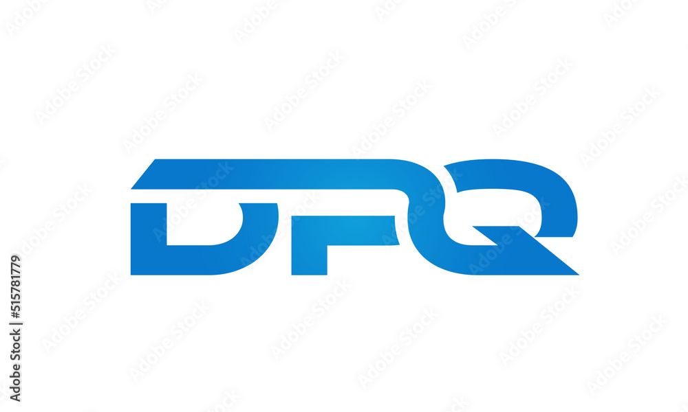 Connected DPQ Letters logo Design Linked Chain logo Concept Connected DPQ Letters logo Design Linked Chain logo Concept