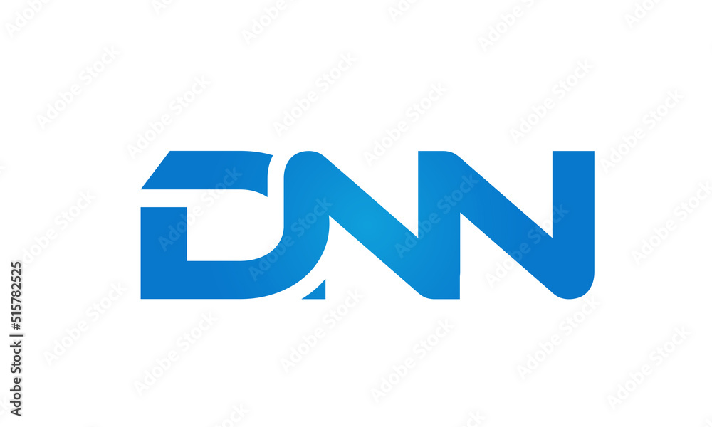 Connected DNN Letters logo Design Linked Chain logo Concept Connected DNN Letters logo Design Linked Chain logo Concept