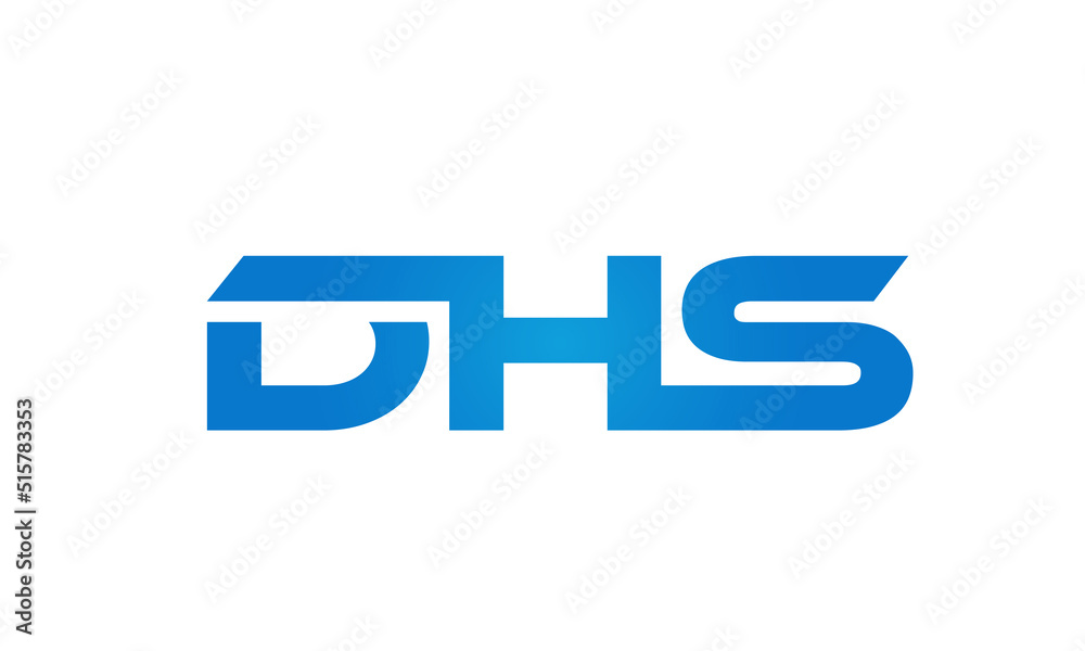 Connected AHS Letters logo Design Linked Chain logo Concept Connected AHS Letters logo Design Linked Chain logo Concept