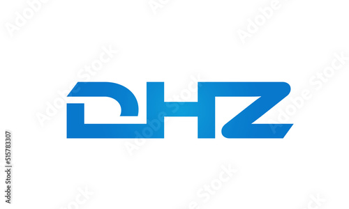 Connected AHZ Letters logo Design Linked Chain logo Concept