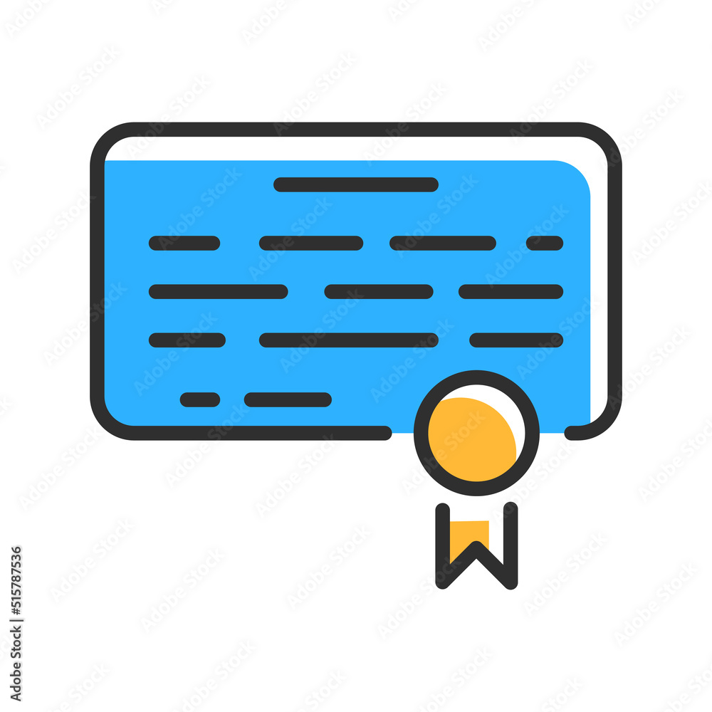 Diploma line icon. Vector illustration Diploma line icon. Vector illustration