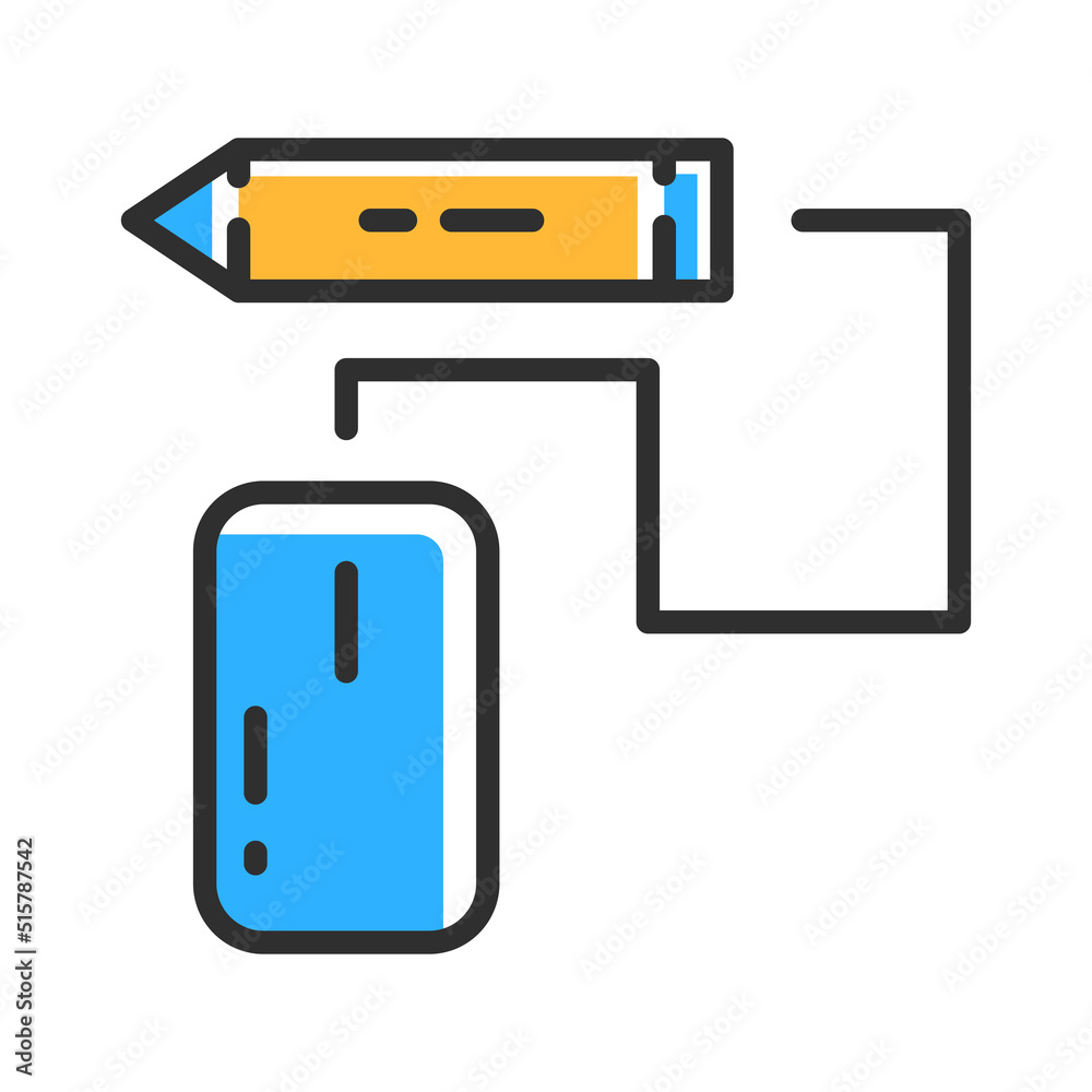 E-learning line icon. Online school color logo. Vector illustration concept. E-learning line icon. Online school color logo. Vector illustration concept.