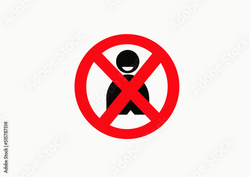 No talking icon on white background