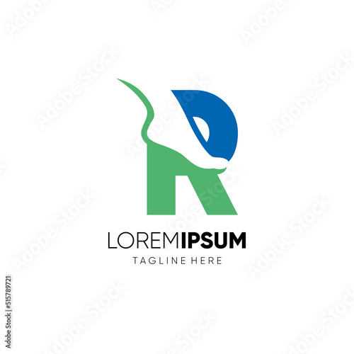 Letter R Foot Care or Ankle Logo Design Vector Icon Graphic Emblem Illustration