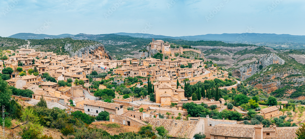 Εκτύπωση καμβά alquezar is a medieval town located at huesca province, Spain