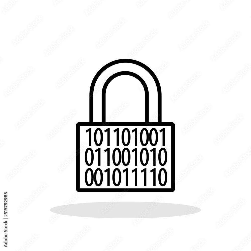 Vetor de Encoding icon in trendy flat style. Securty coding symbol for ...