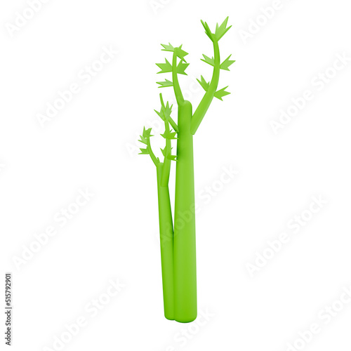 3d illustration Celery Leaf