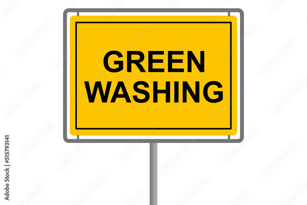 Ortsschild Greenwashing