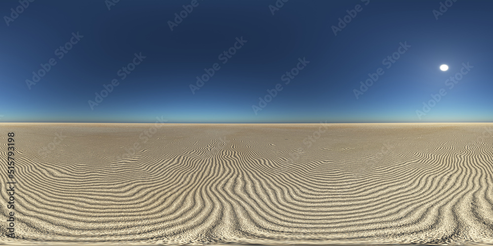 Naklejka premium 360 Grad Panorama mit einer Sandwüste