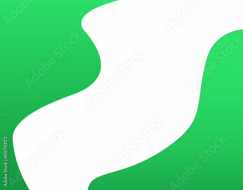 Bright green abstract background. Soft gradient. Wave shape. Minimalist backdrop for graphic design, website, banner.