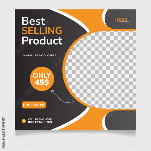 Best selling product social media post template