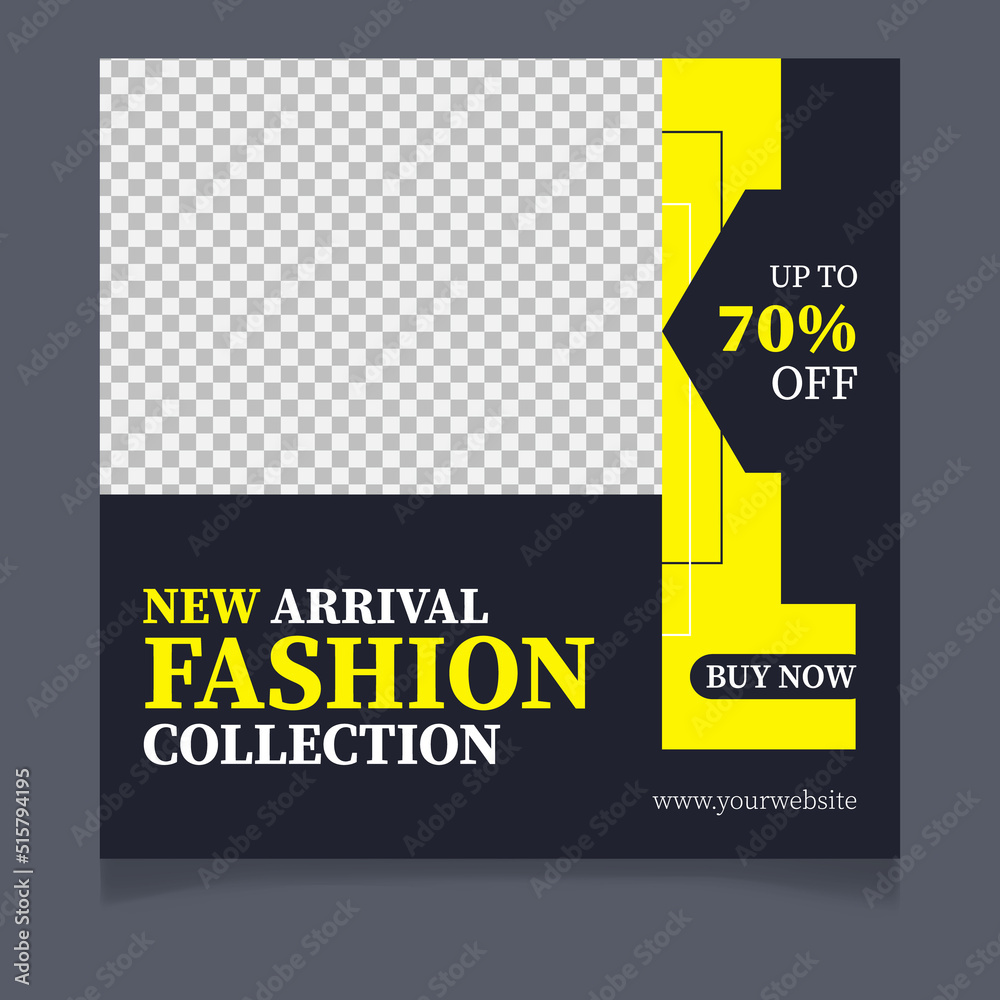 New arrival fashion sale social media post template New arrival fashion sale social media post template