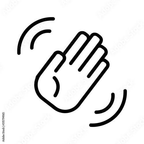 Black line icon for Bye