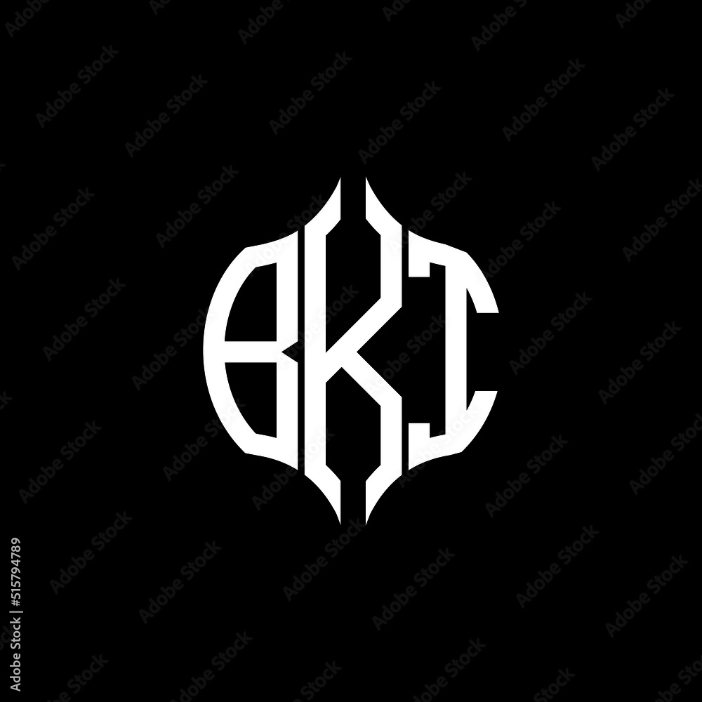 AKI letter logo. AKI best black background vector image. AKI Monogram ...