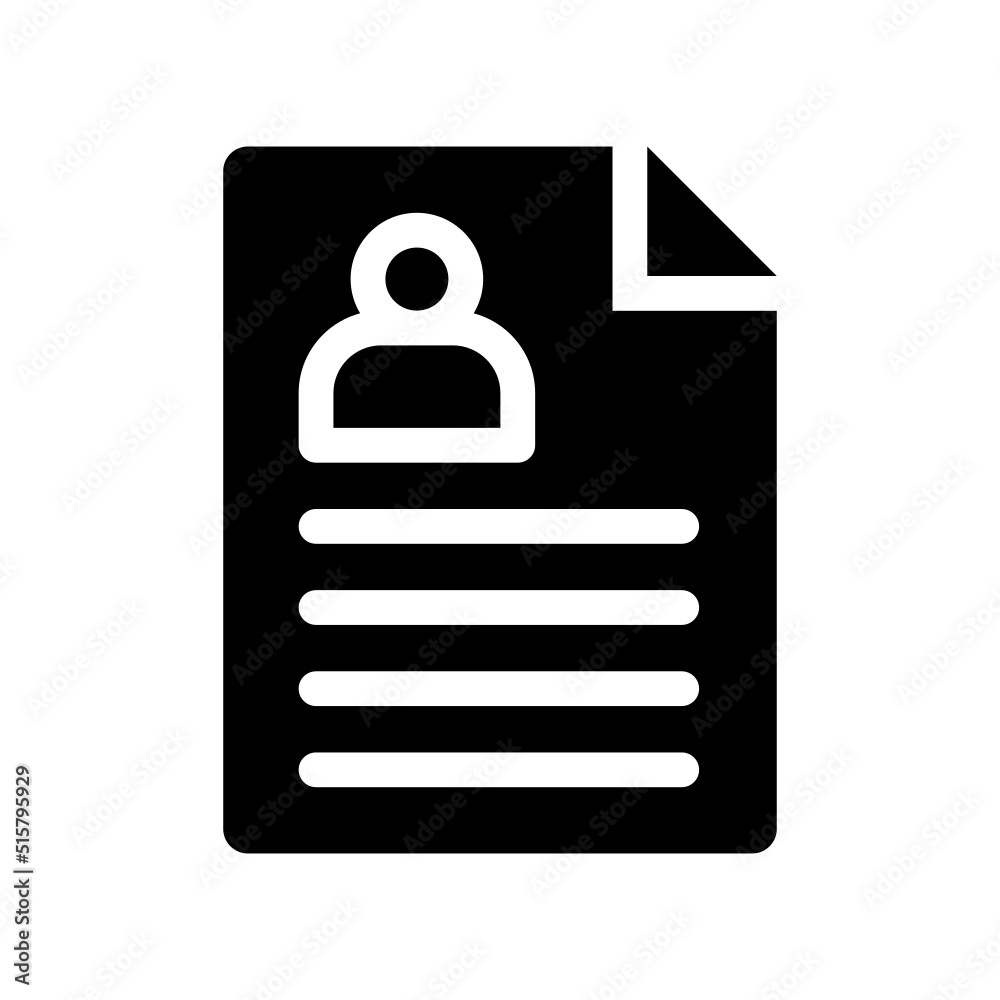 Resume Icon Vector Symbol Design Illustration Resume Icon Vector Symbol Design Illustration