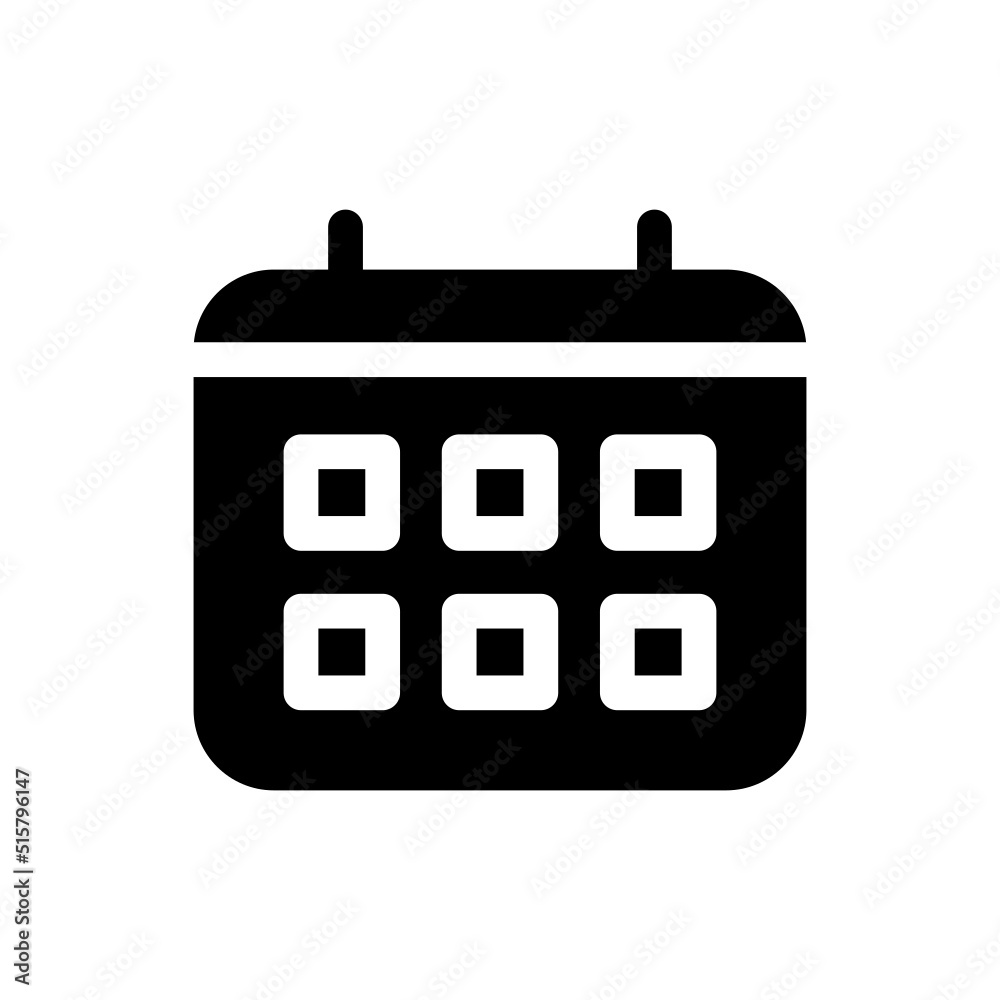 Calendar Icon Vector Symbol Design Illustration