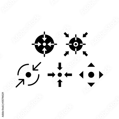 Focus Icon Set Vector Symbol Design Illustration