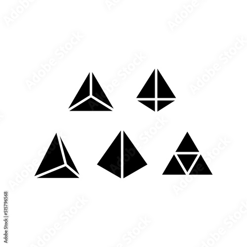 Triangle Icon Set Vector Symbol Design Illustration