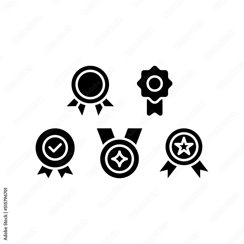 Badge Icon Set Vector Symbol Design Illustration