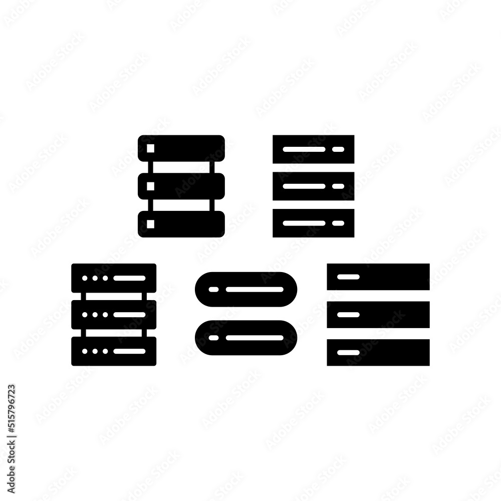Storage Icon Set Vector Symbol Design Illustration Storage Icon Set Vector Symbol Design Illustration