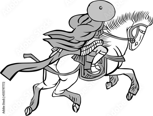 Wallpaper Mural 浮世絵　馬　その3 Torontodigital.ca