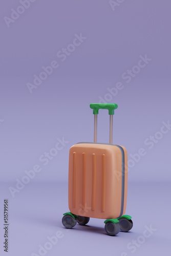 3d render of a suitcase