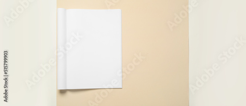 Blank magazine on light bac...