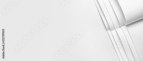 Open magazines with blank p...