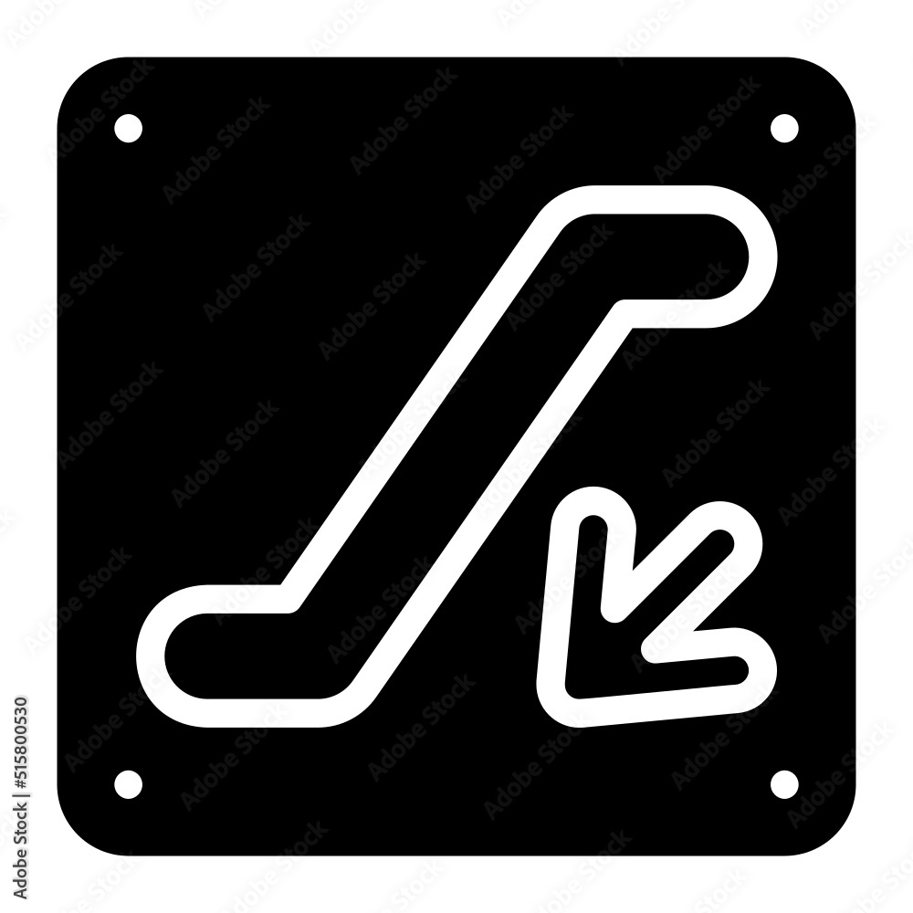 escalator glyph icon