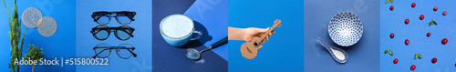 Creative collage of differe...