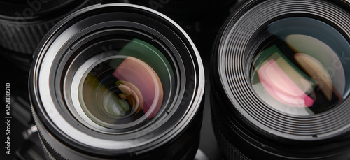 Different lenses for photo camera  closeup