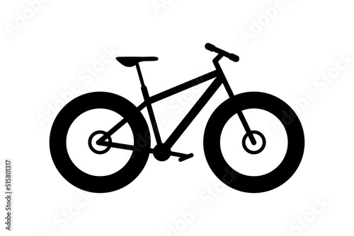Fatbike icon. Simple vector illustration of fat bike. photo