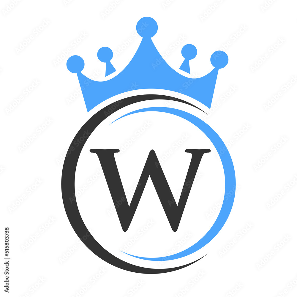 Letter W Elegant Crown Logo Template. Royal Crown Logotype Luxury Sign for Beauty, Fashion, Spa, Star Symbol Letter W Elegant Crown Logo Template. Royal Crown Logotype Luxury Sign for Beauty, Fashion, Spa, Star Symbol