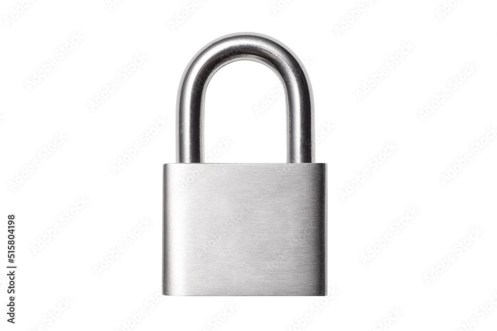 Metal padlock isolated on white background Metal padlock isolated on white background