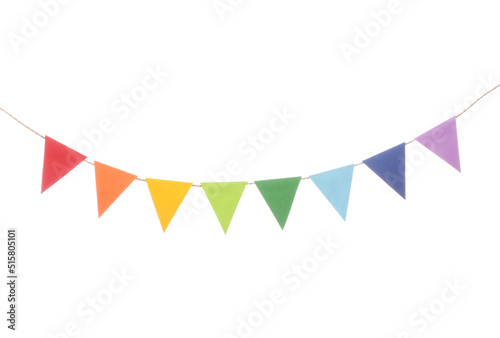 Φωτογραφία Festive bunting flags isolated on white