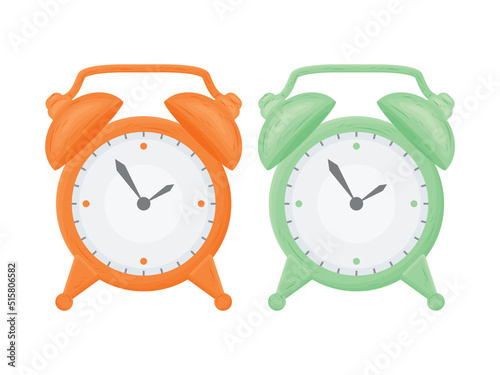 back to school cartoon vector student teacher watch alarm timer bell alert ring time morning clock