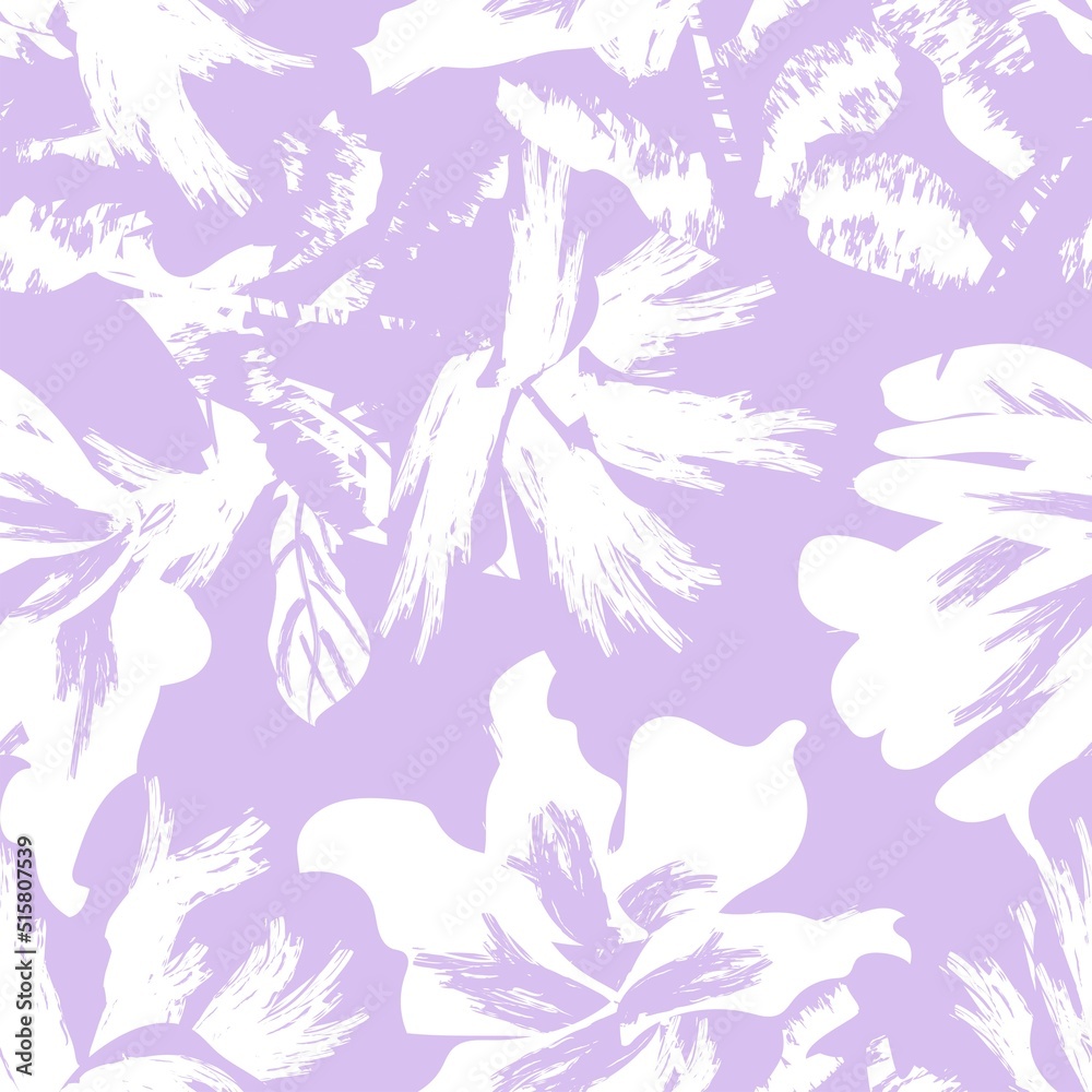 Floral Brush strokes Seamless Pattern Design