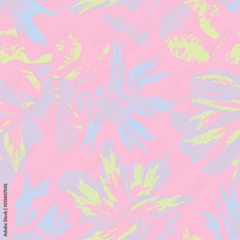 Floral Brush strokes Seamless Pattern Design