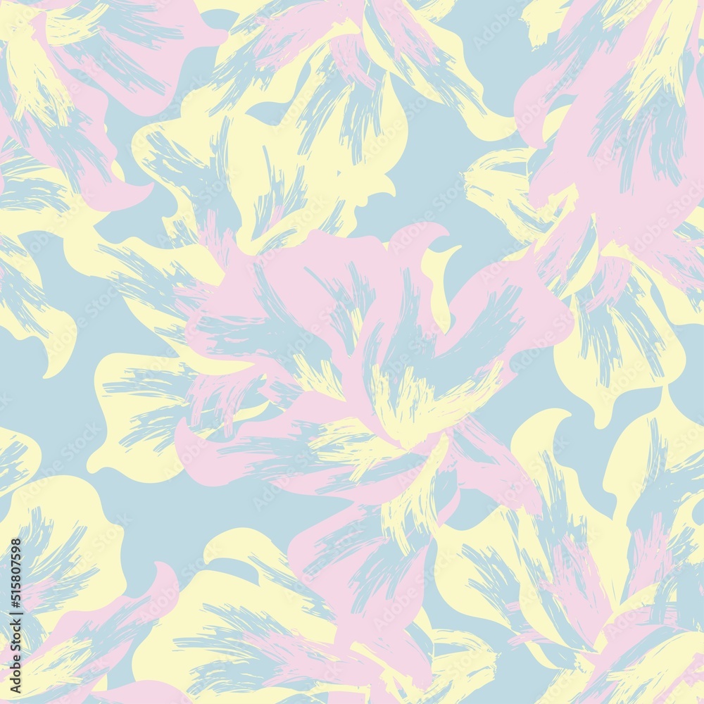 custom made wallpaper toronto digitalFloral Brush strokes Seamless Pattern Design