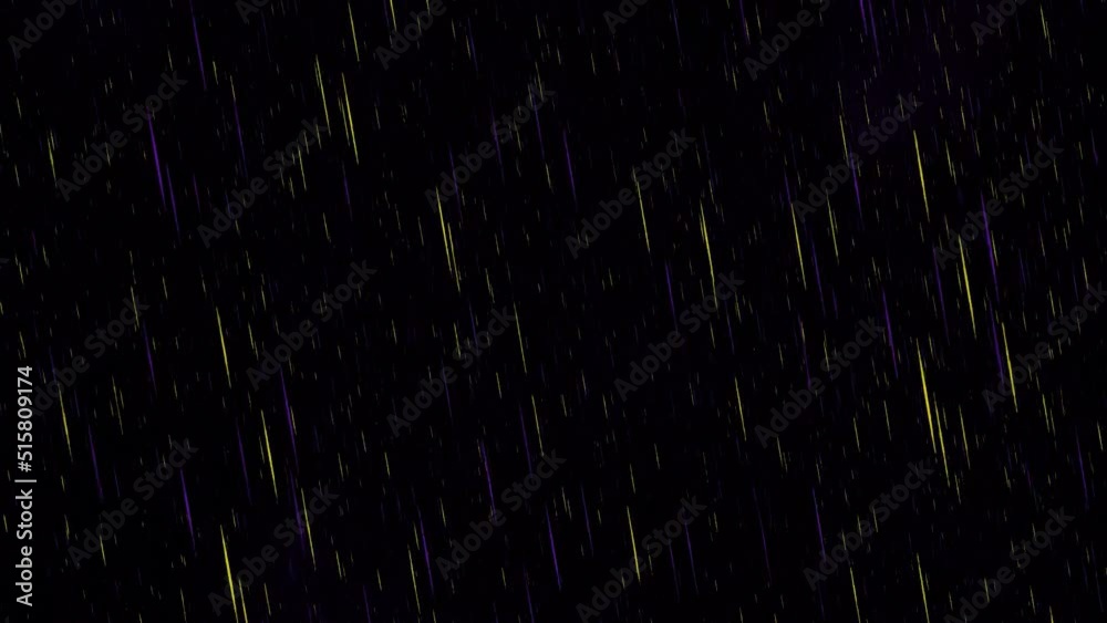 Purple and Golden Rain - Black Background - Night Purple and Golden Rain - Black Background - Night