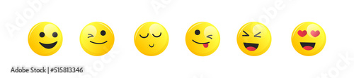 Emoji set. Different emotions. smiley Emoji Day. Vector graphics