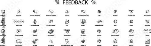 Feedback icons set , vector illustration