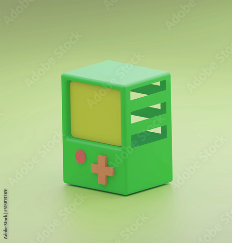 3d illustration cartoon game box 