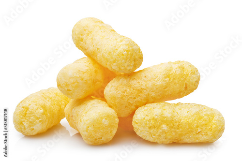 Delicious corn sticks, isolated on white background