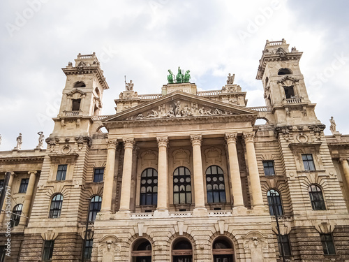 Ethnographic Museum in Budapest. Historic building in Hungary