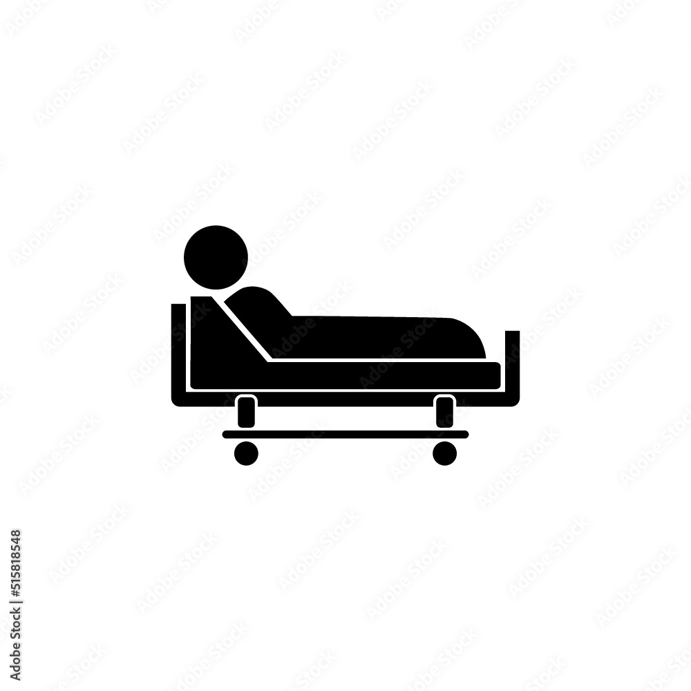 Hospital bed icon isolated on white background Hospital bed icon isolated on white background