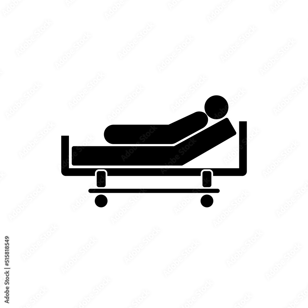 Hospital bed icon isolated on white background Hospital bed icon isolated on white background