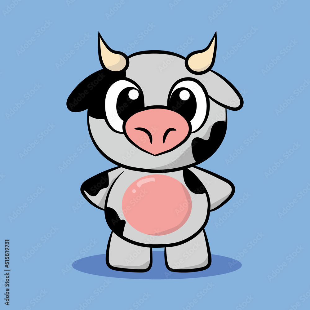 hand draw cute cow illustration hand draw cute cow illustration
