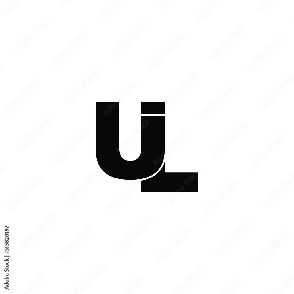 Letter UL simple logo design vector Letter UL simple logo design vector