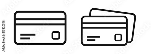 Credit card symbol debit card vector icon photo
